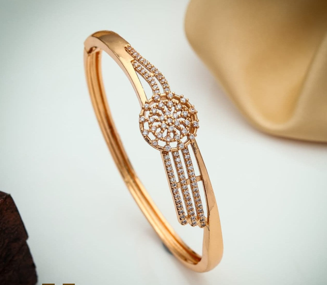 Rose Gold Filigree Diamond Bracelet - GEN Z JEWELRY