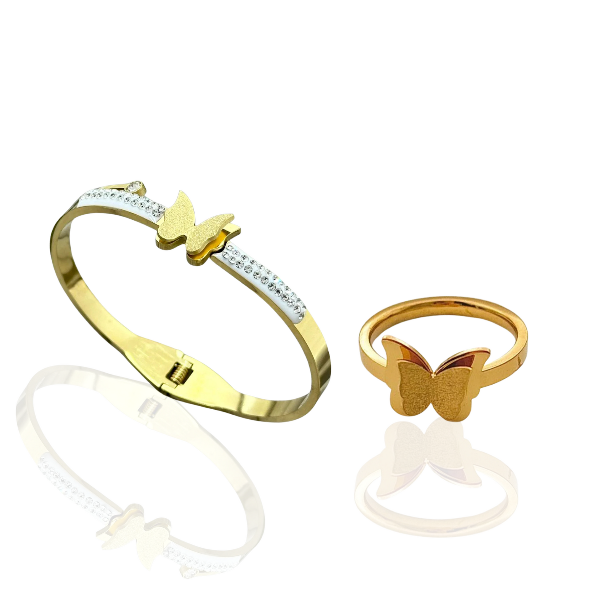 Butterfly Ring And Bracelet Bundle - GEN Z JEWELRY