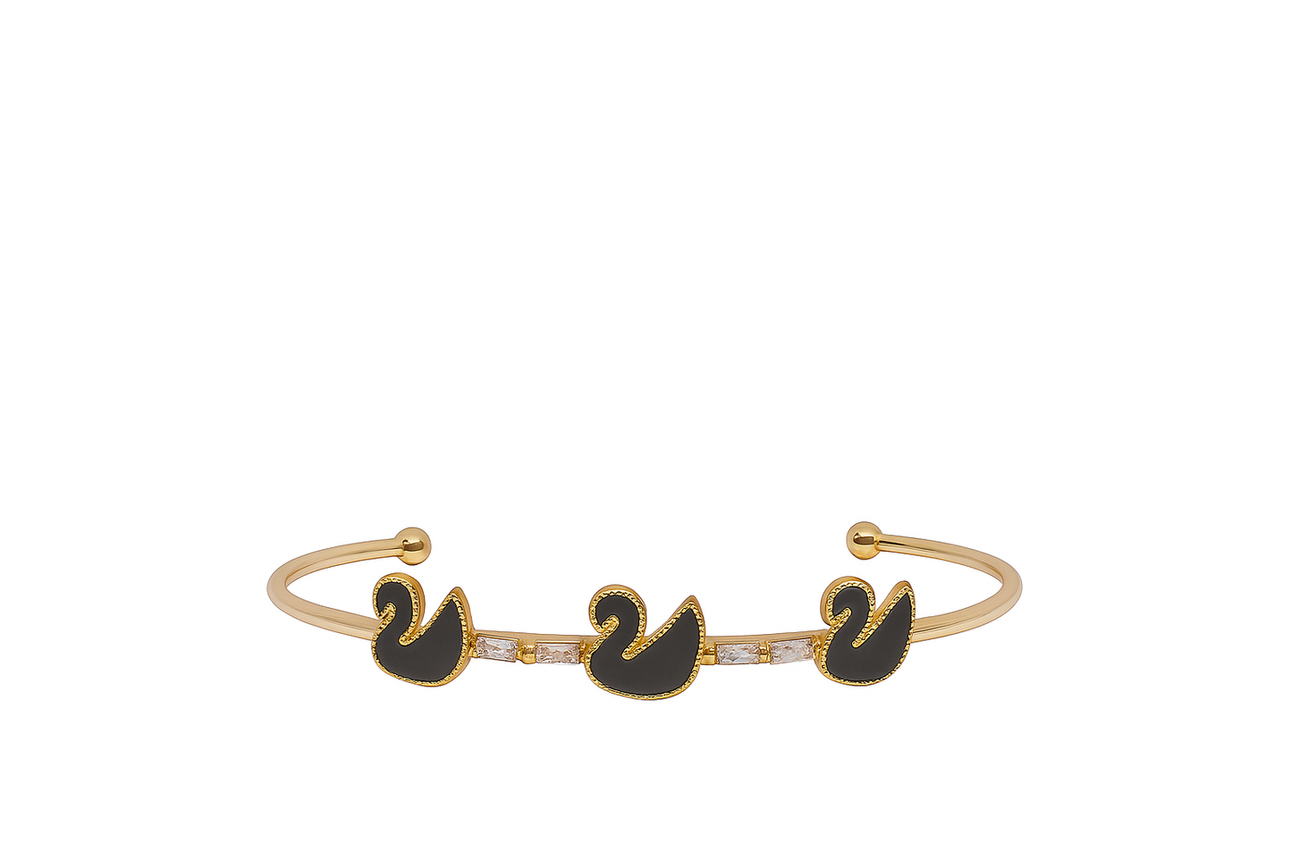 Gold Midnight Swan Cuff Bracelet - GEN Z JEWELRY
