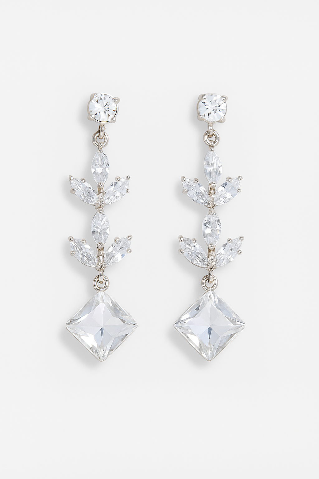 Crystal Bloom Drop Earrings