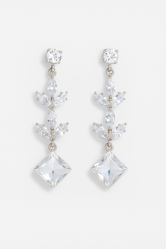 Crystal Bloom Drop Earrings