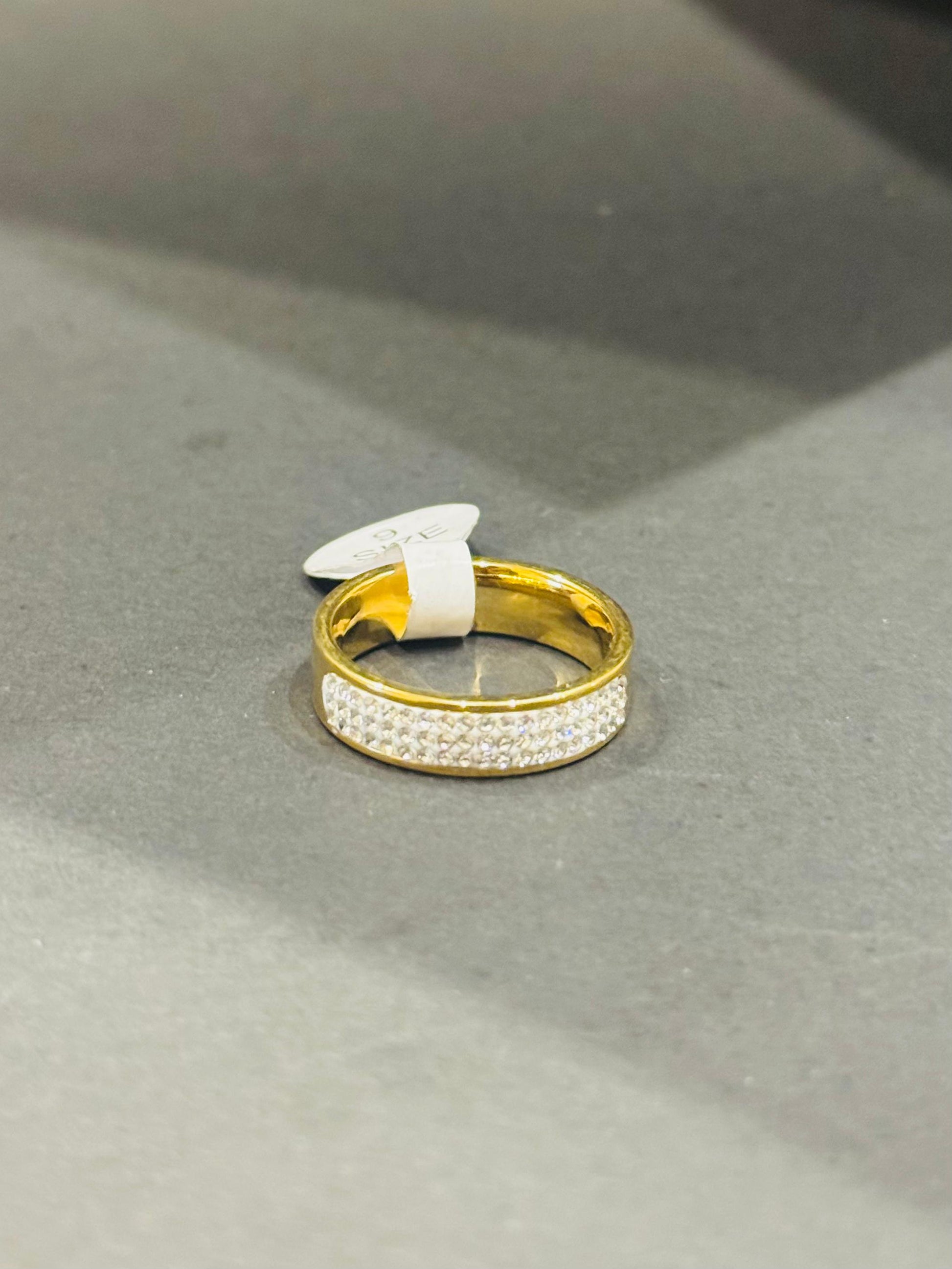 Golden Pave Crystal Band Ring - GEN Z JEWELRY