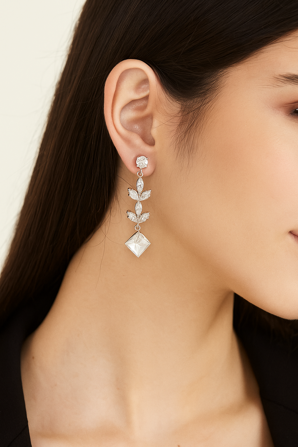 Crystal Bloom Drop Earrings