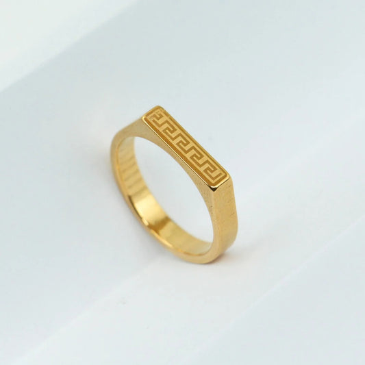 Greek Signet Ring - GEN Z JEWELRY