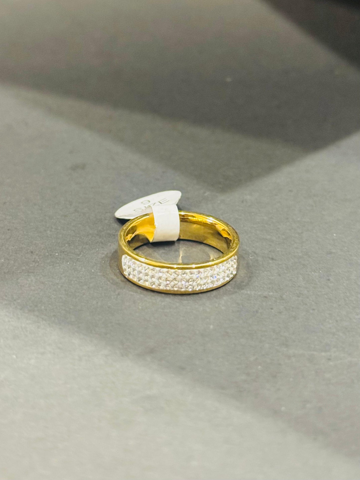 Golden Pave Crystal Band Ring - GEN Z JEWELRY