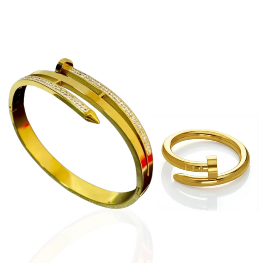 Nail design bracelet and ring - GEN Z JEWELRY