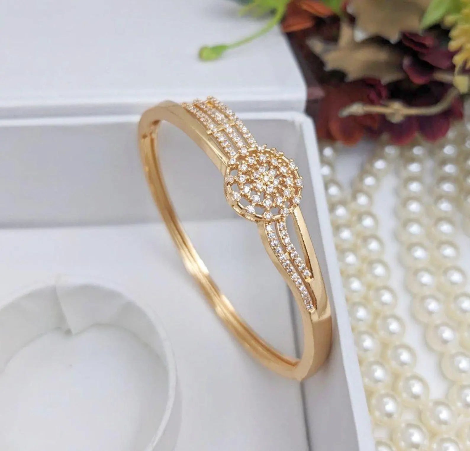 Rose Gold Filigree Diamond Bracelet - GEN Z JEWELRY