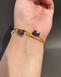 Black Double Swan Bracelet - GEN Z JEWELRY